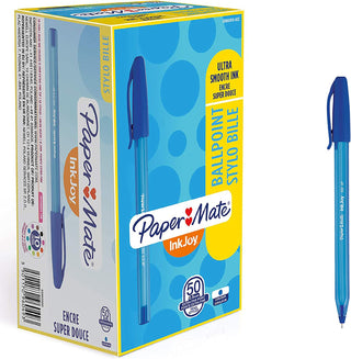 Paper Mate InkJoy 100ST Ballpoint Pens | Ultra Fine Point (0.5 mm) | Blue | 50 PACK