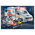 PLAYMOBIL City Action 71232 Ambulance with Flashing Lights & Sound, For Children Ages 4+