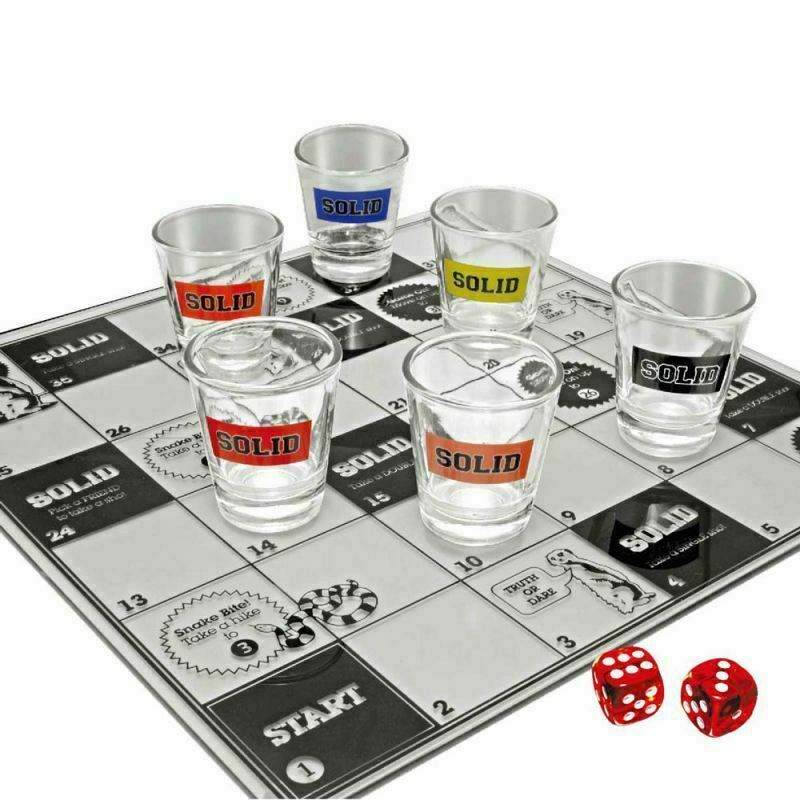 Snakes And Bladdered Drinking Alcohol Shots 6 Glasses Party Game Hen Stag