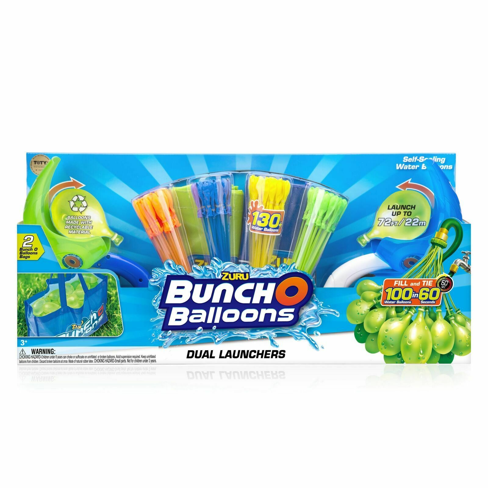 ZURU Bunch O Balloons 2 Launchers with 130 Rapid-Filling Self-Sealing Water Balloons