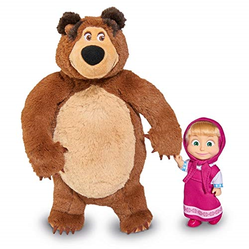 Masha and the Bear Masha Doll 12cm and Bear 25cm, Nylon/A