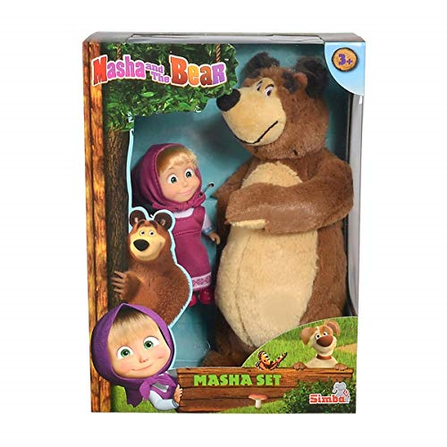 Masha and the Bear Masha Doll 12cm and Bear 25cm, Nylon/A