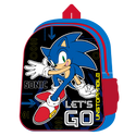 Sonic the Hedgehog "Lets Go" Backpack School Bag For Boys Kids Travel Sleep Over Accessories