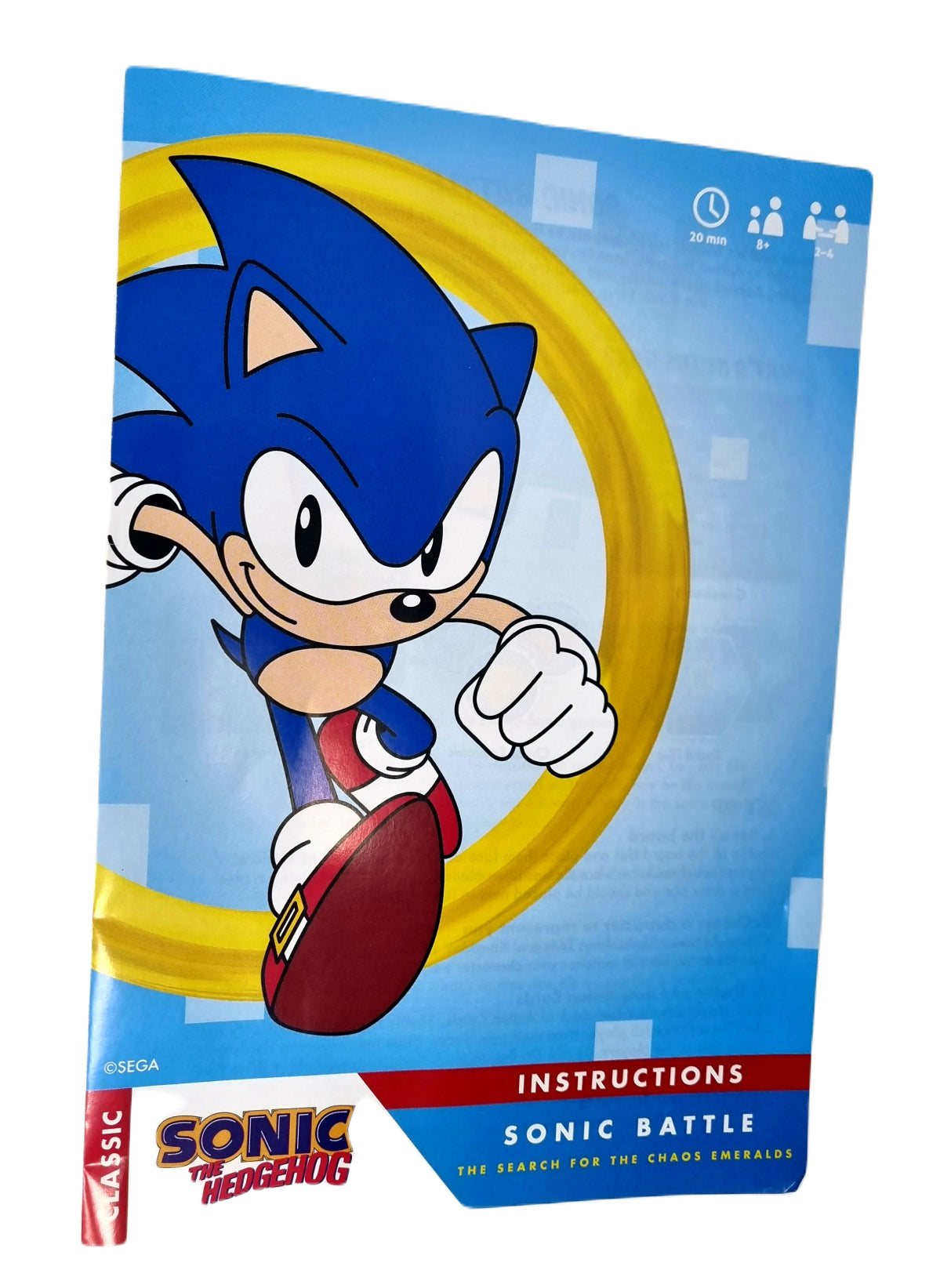 Sonic the Hedgehog Board Game - Sonic Battle - The Search for the Chaos Emeralds BOX DAMAGED