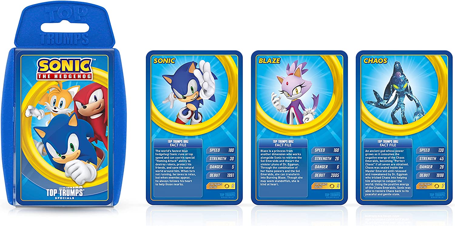 Sonic The Hedgehog Top Trumps Specials Card Game