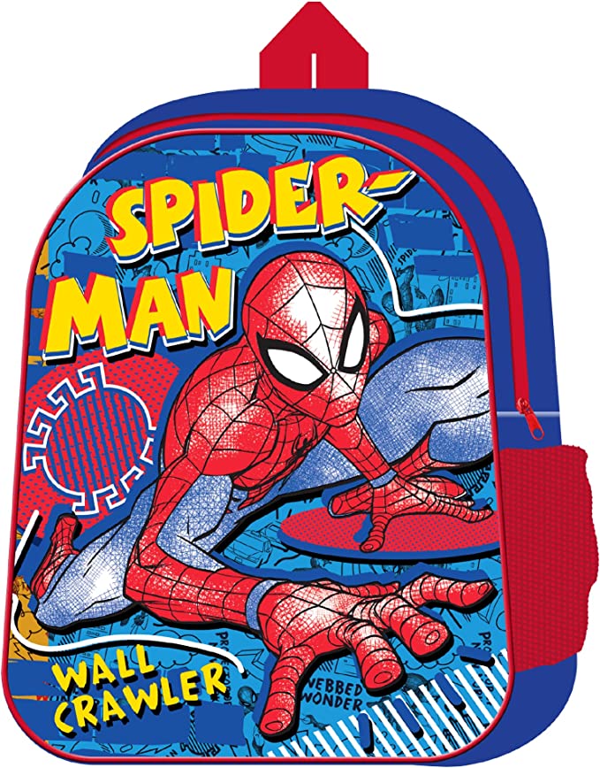 Spiderman Blue Crawler Small Backpack School Bag For Boys Nursery Pre School