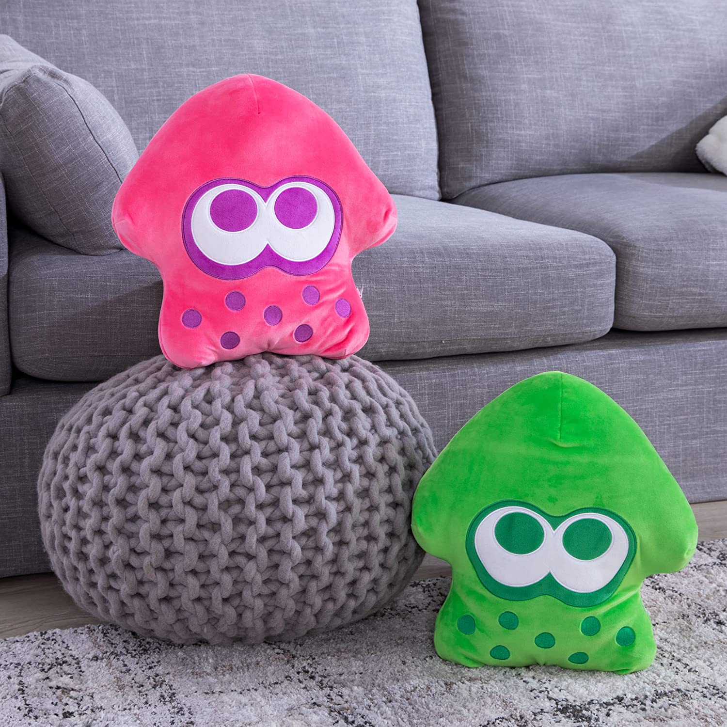 TOMY Mario Bros Club Mocchi Pink Splatoon Squid Plush Soft Toy Kids Childrens