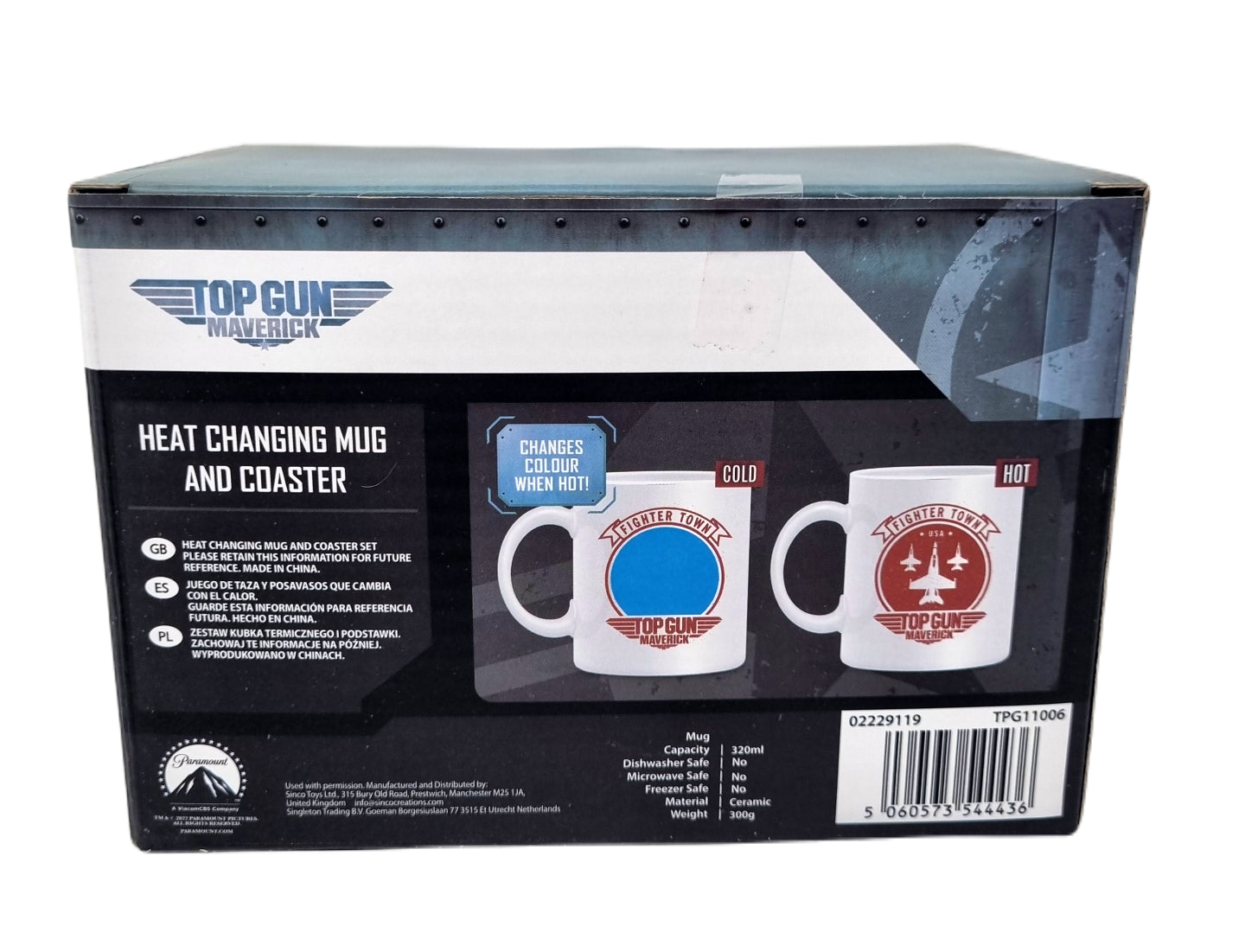 Top Gun Heat Changing Mug and Coaster