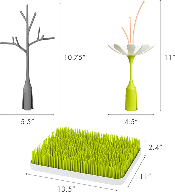 Tomy Boon B11344 LAWN & TWIG & STEM Baby Feeding Bottle Drying Rack Bundle 3pcs