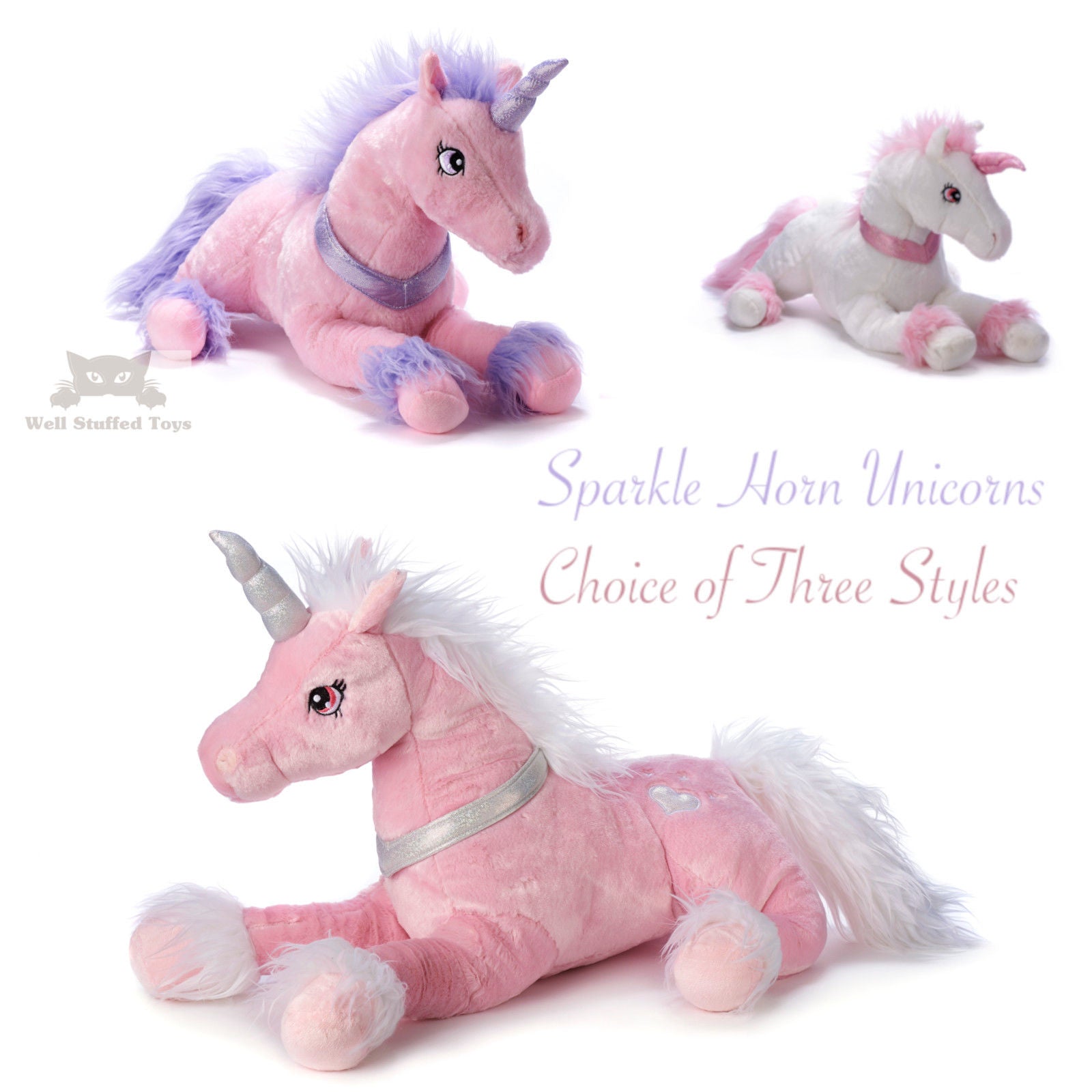 Deluxe Paws Silky Soft Unicorn 3 Styles 50cm 20"