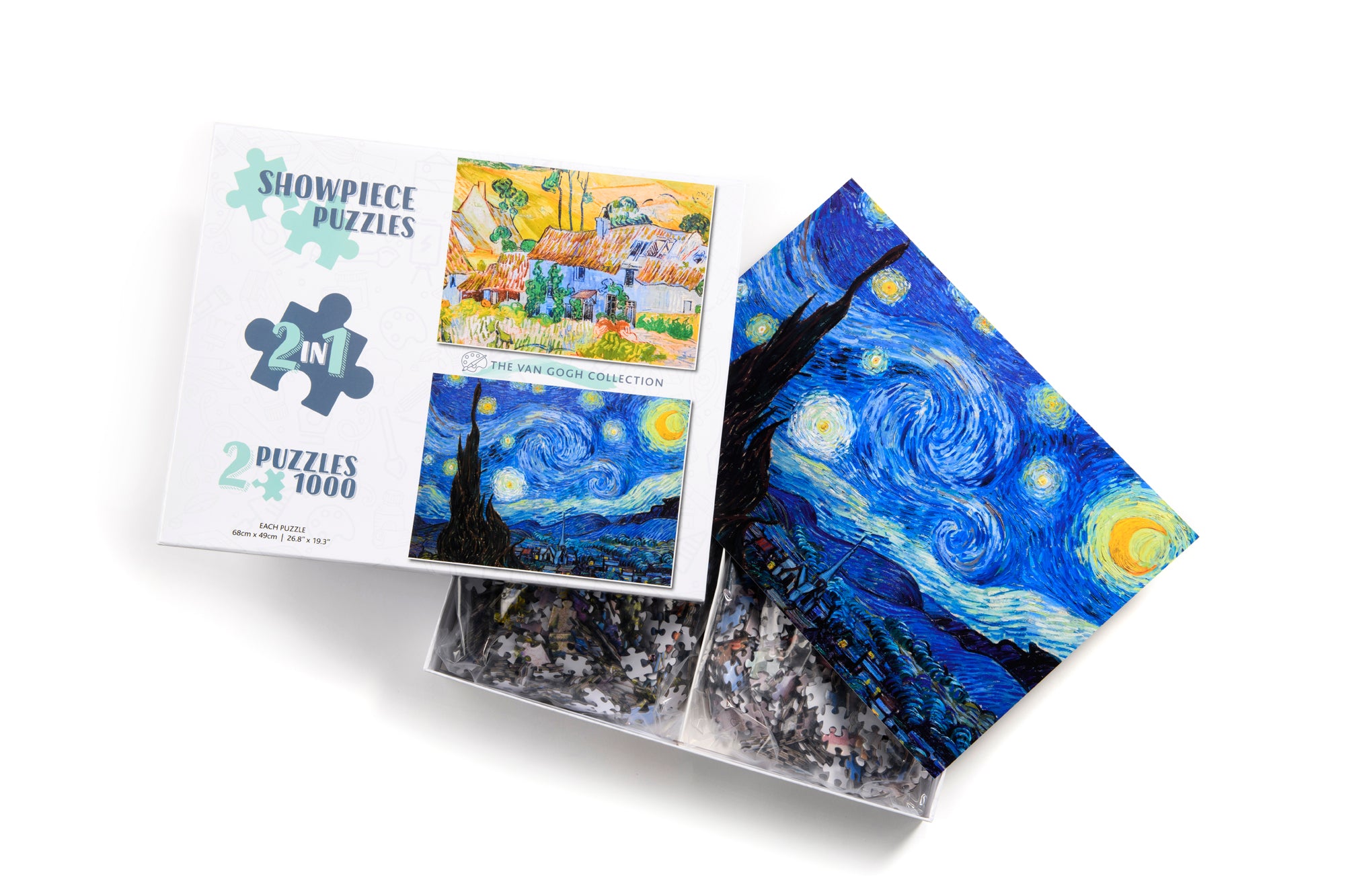 Showpiece Puzzles 2 x 1000 Piece Collection (Van Gogh) - 0